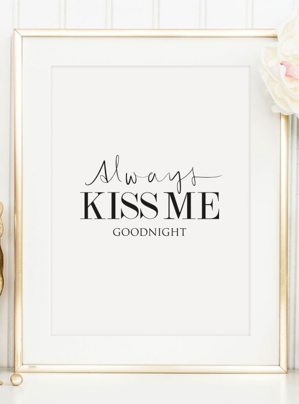 Always kiss me goodnight, Poster